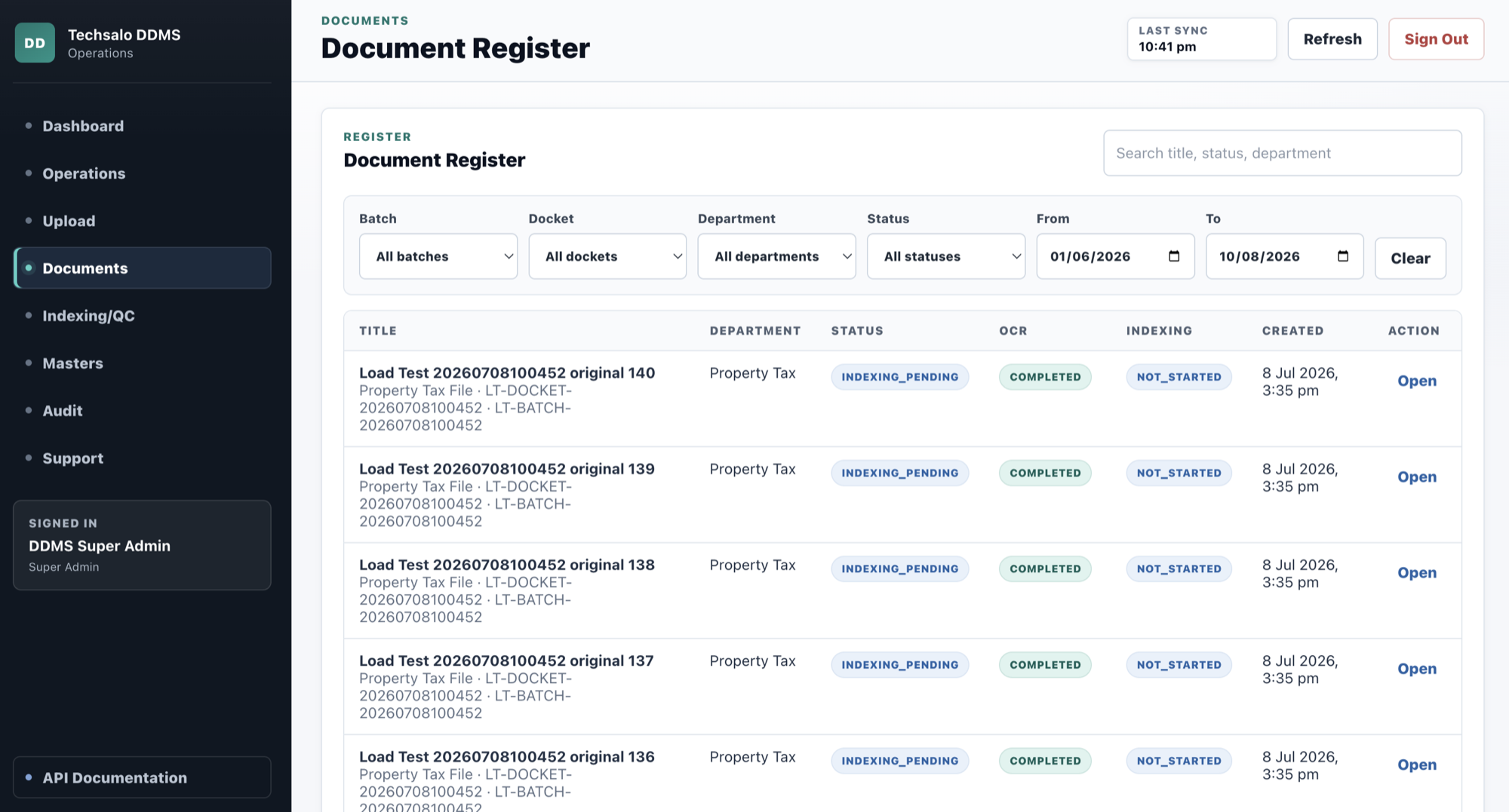eDastavez document register